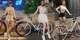 Muôn kiểu tạo dáng với xe đạp của Diệp Lâm Anh: body và style miễn bàn