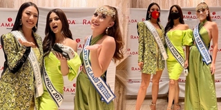 Kim Duyên hội ngộ team xanh lá ngày đầu chinh chiến tại Miss Universe