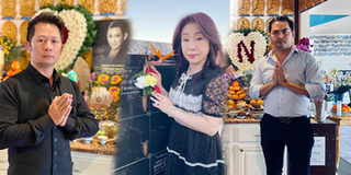 Nghệ sĩ Thoại Mỹ viếng thăm nơi an nghỉ của Phi Nhung và Chí Tài