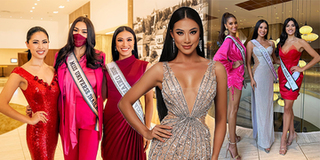 Kim Duyên nổi bật khi đọ sắc với các đối thủ tại Miss Universe 2021