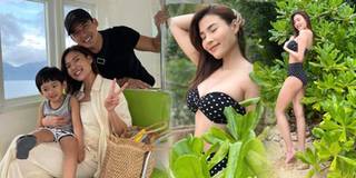 Thúy Diễm “xả” ảnh khoe cận body cực nét hậu đính chính tin đồn bầu bí