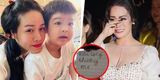 Nhật Kim Anh rơi nước mắt với dòng viết nhắn gửi từ con trai