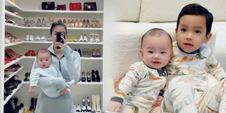 Phạm Hương khoe ảnh bên con trai nhưng căn phòng hàng hiệu gây chú ý