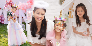 Con gái Hoa hậu Hà Kiều Anh: Nhan sắc trong veo, đón sinh nhật ở Mỹ