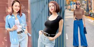 Mỹ nhân VTV Hồng Diễm chăm diện quần jean tôn dáng