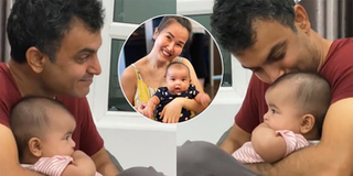 Võ Hạ Trâm khoe khung ảnh "cha nào con nấy" khi xem phim Ấn tại gia