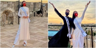 Á hậu Kim Duyên diện áo dài cách tân tại Miss Universe 2021