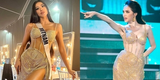 Kim Duyên diện trang phục trong suốt tương đồng với Hương Giang