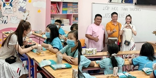 Đoàn Di Băng tài trợ tiền, tận tình mang quà đến thăm lớp học 0 đồng