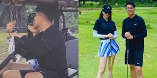 Khung ảnh Hương Giang - Matt Liu hẹn hò ở sân golf