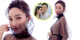 Bộ ảnh bầu cuốn hút của vợ Chi Bảo, mang thai 35 tuần tăng 18kg