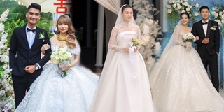 Điểm lại loạt váy cưới nổi bật của các "cô dâu tháng 5" Vbiz