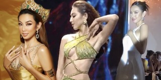Thùy Tiên tái hiện màn catwalk với đầm dạ hội lúc lọt Top 10 MGI