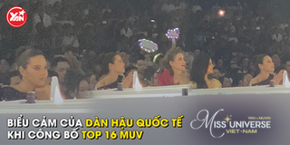 Biểu cảm của dàn Hậu quốc tế trước phần phỏng vấn của Top 16 MUV