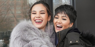 H'Hen Niê háo hức khi ngồi chấm thi nhan sắc với Catriona Gray